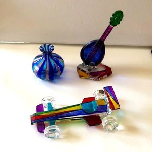 Set of 3 glass art Murano Italian